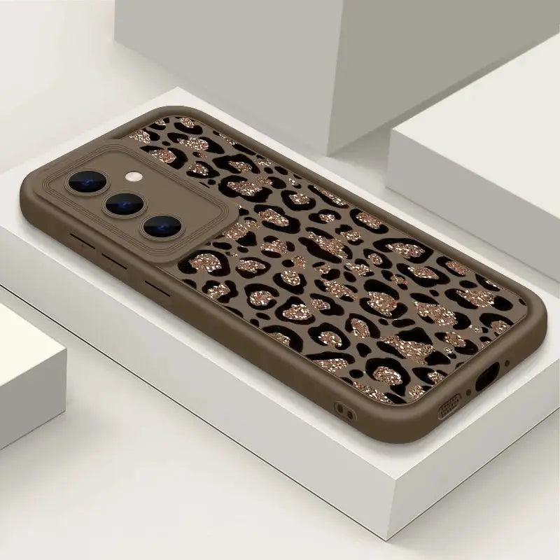 Brown leopard-print TPU phone case for Samsung Galaxy A/S 5G series