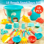 Kids Beach Toy Set With Sand Shovels Bucket Watering Bottle And Water Games For Summer Fun