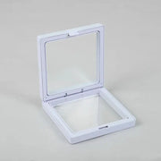 7x7cm 3D Suspension Shadow Box Jewelry Display Stand Ring Pendant Holder Case Presentation