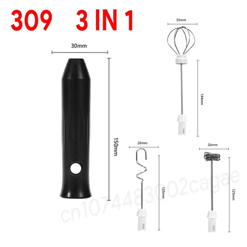 Upgraded Rechargeable Electric Coffee Frother Milk Whisk Mini Blender Handheld With Speeds For Espresso Cappuccinos