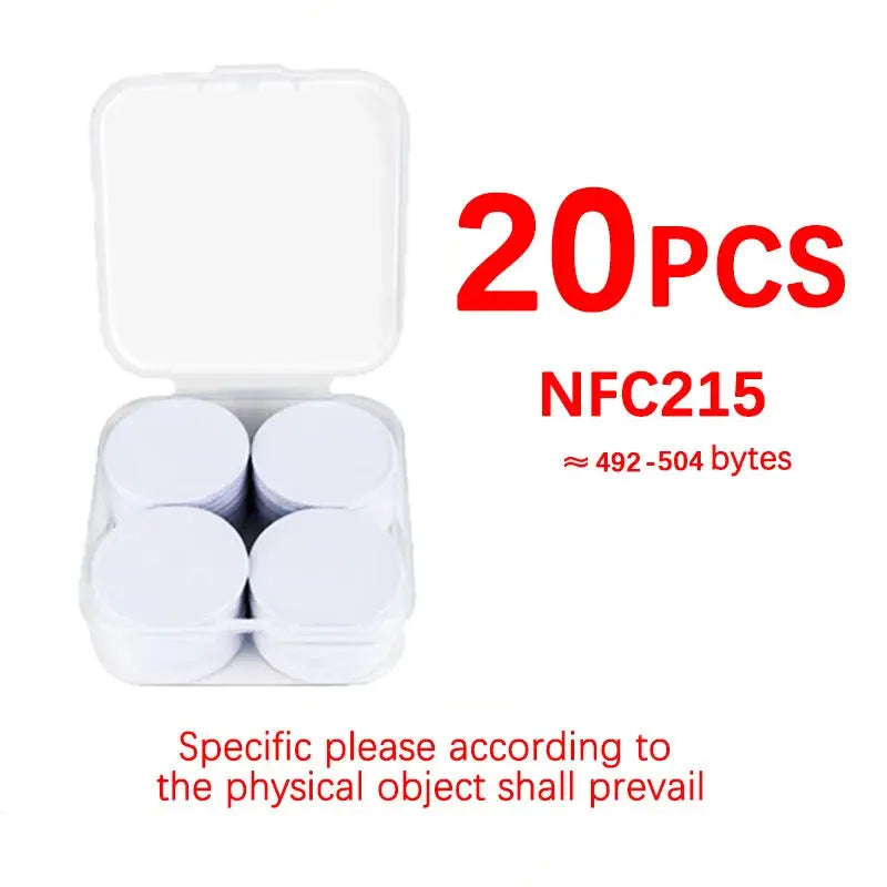 NTAG215 NFC Coin Card 25mm Waterproof PVC 13.56MHz ISO IEC 14443A Bonding Badge Tag