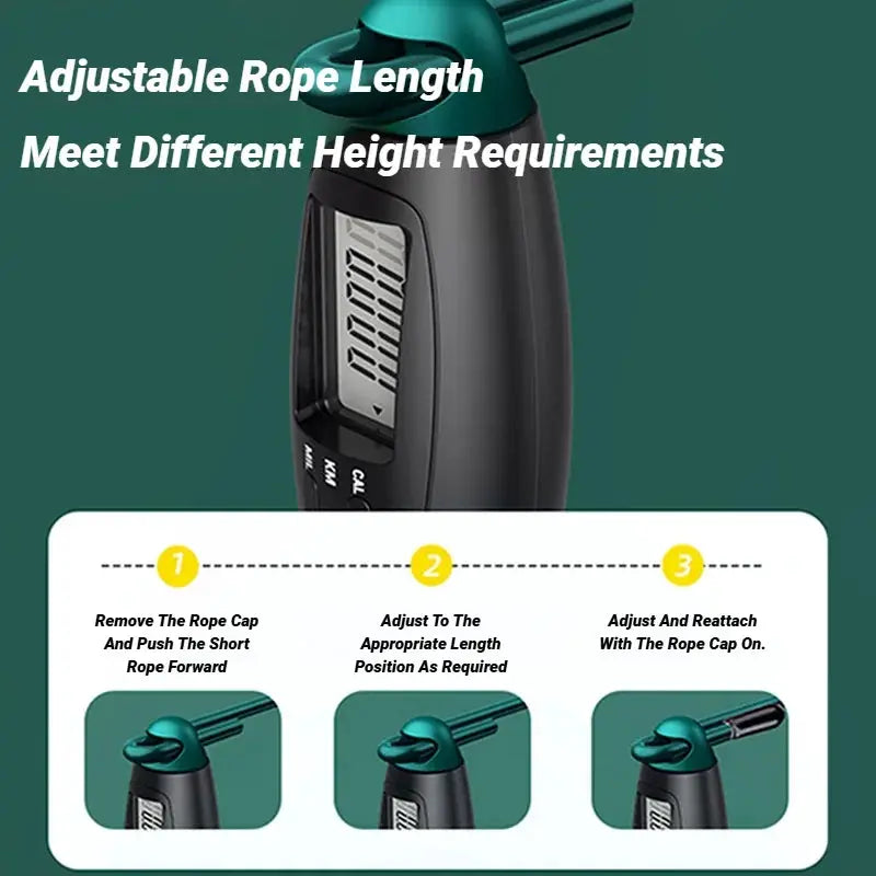 Counting Jump Rope With Electronic Counter And Adjustable Steel Wire Rope For Fitness Training At Home And Gym Equipment