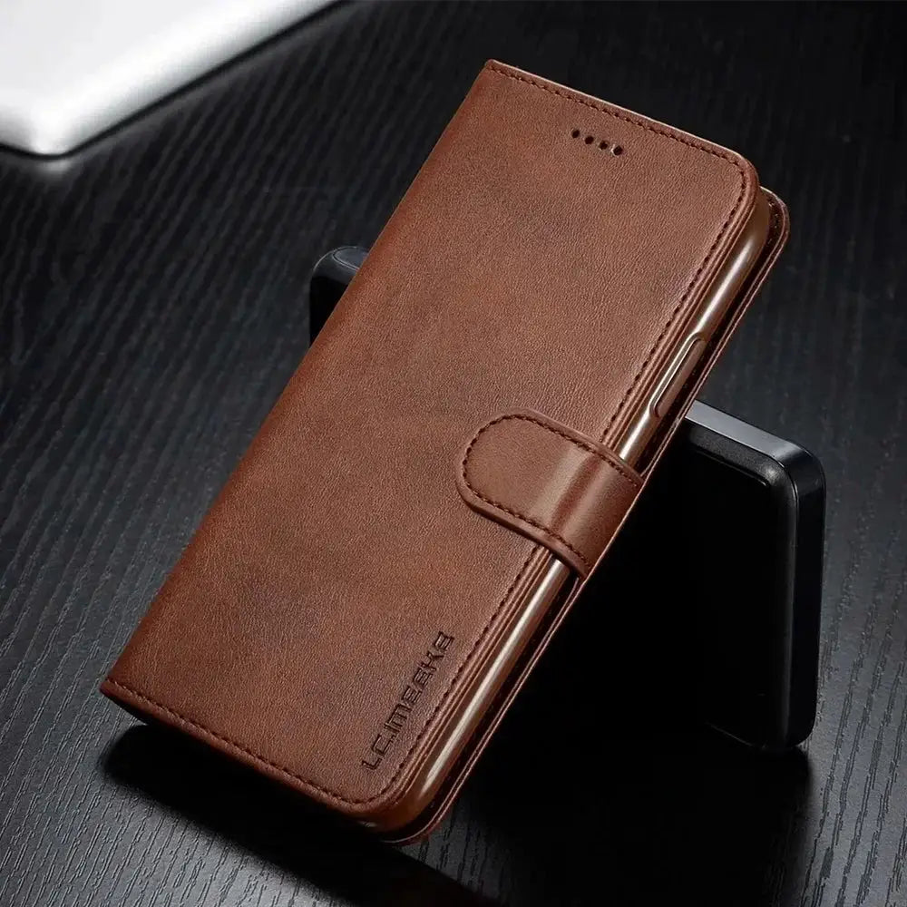 LuxWallet Leather Wallet Case For IPhone All Models With Card Slot Flip Cover And TPU Inner Protection