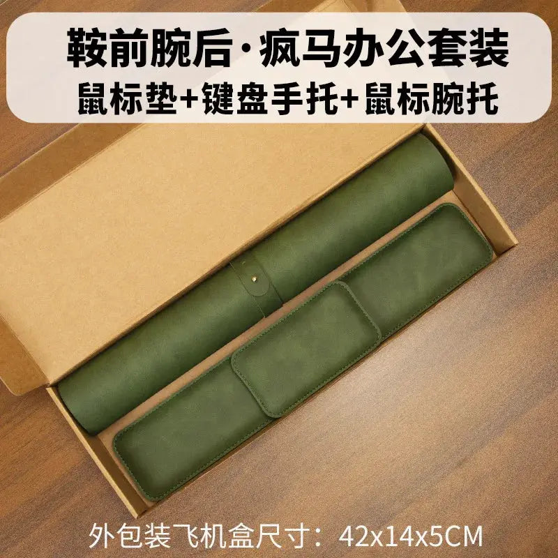 Three Piece Desk Mat Set Waterproof PU Leather Keyboard Wrist Rest Mouse Pad Non Slip Large Mouse Pad And Desk Mat
