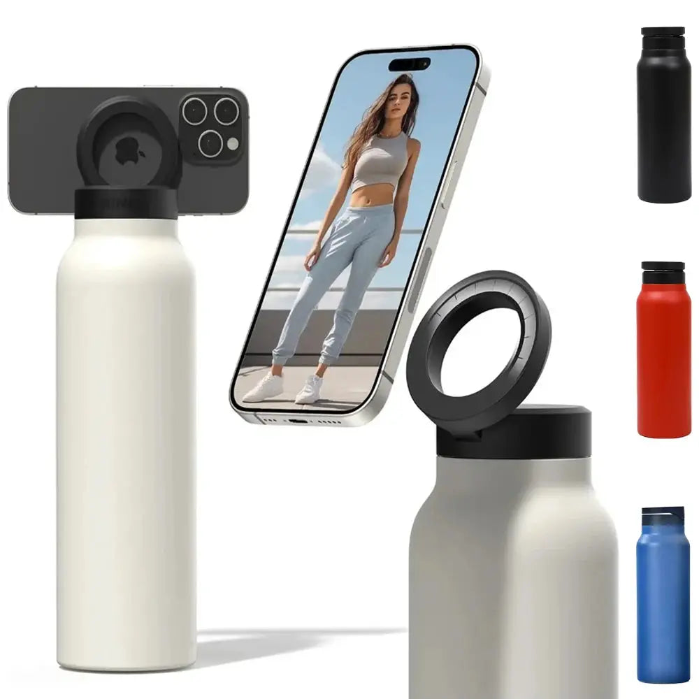 800ml Stainless Steel Bottle With Magnetic Tripod Keeps Drinks Hot 12h