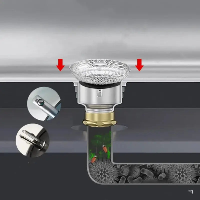 Waste plug sink strainer, Simples Market stainless steel drain filter with mesh hair catcher