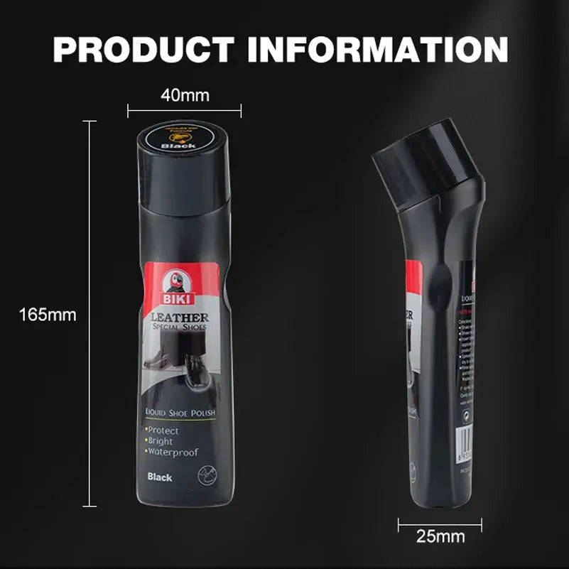 BIKI leather liquid shoe polish, black color, Simples Market brand