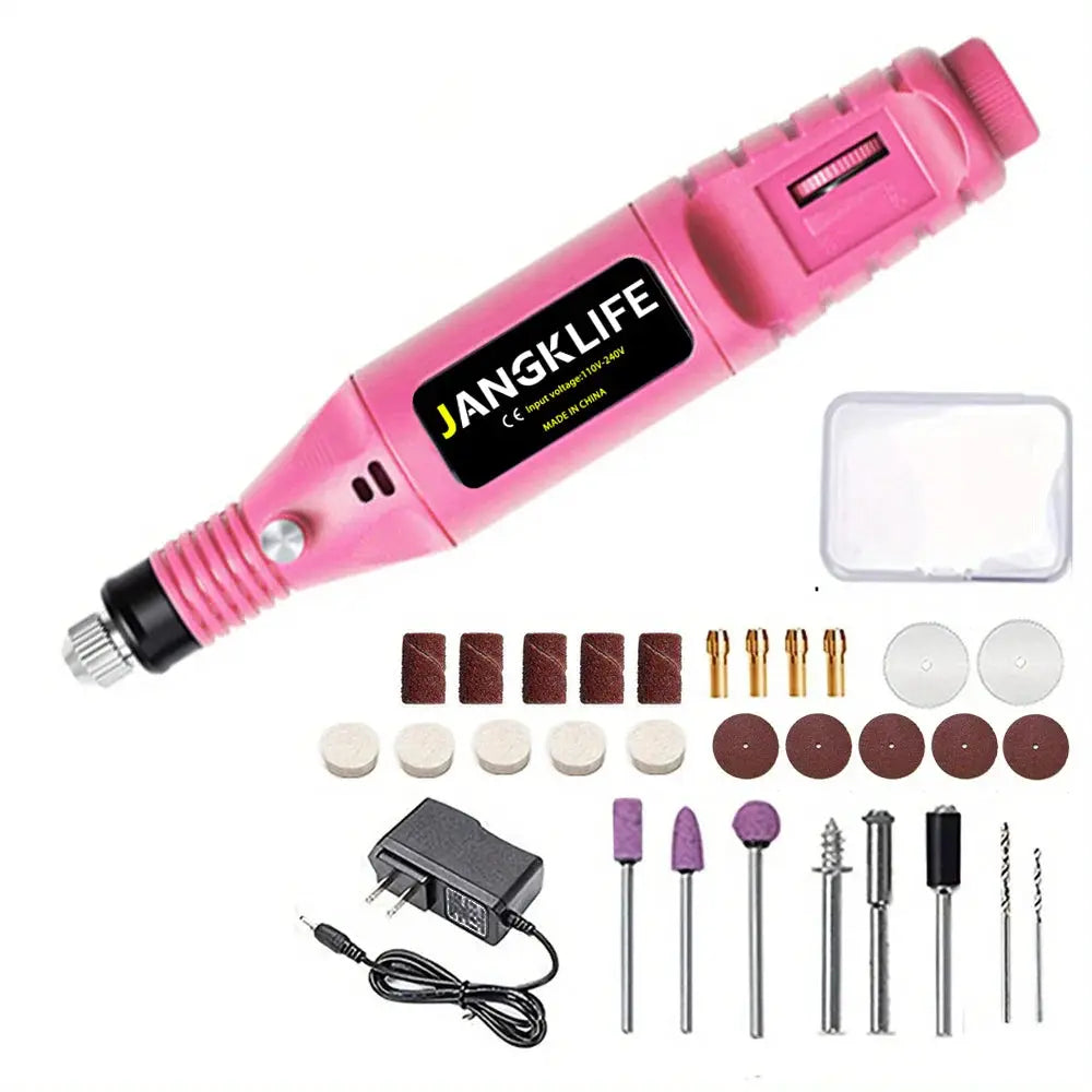 Jangklife 9V Mini Electric Carving Pen Variable Speed Rotary Tool Kit for Grinding Engraving and Polishing