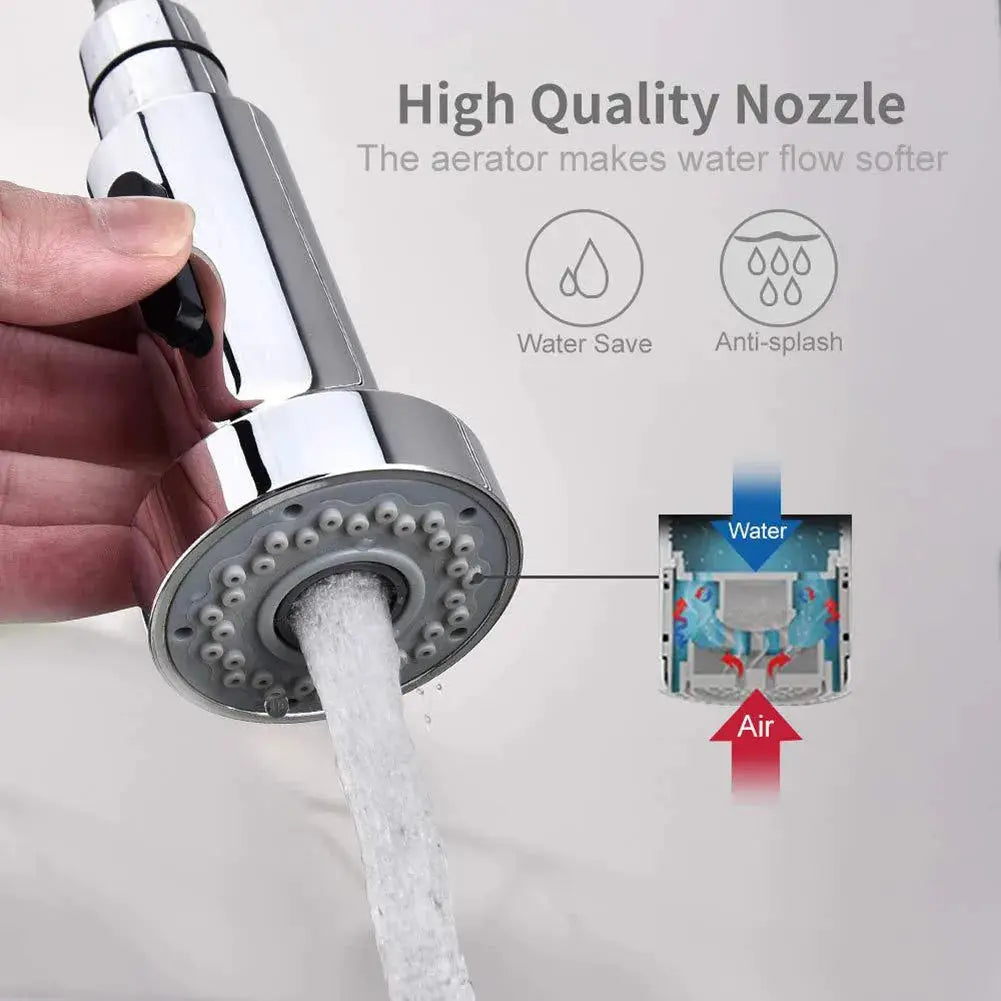 Chrome ABS pull-down kitchen faucet spray head by Simples Market