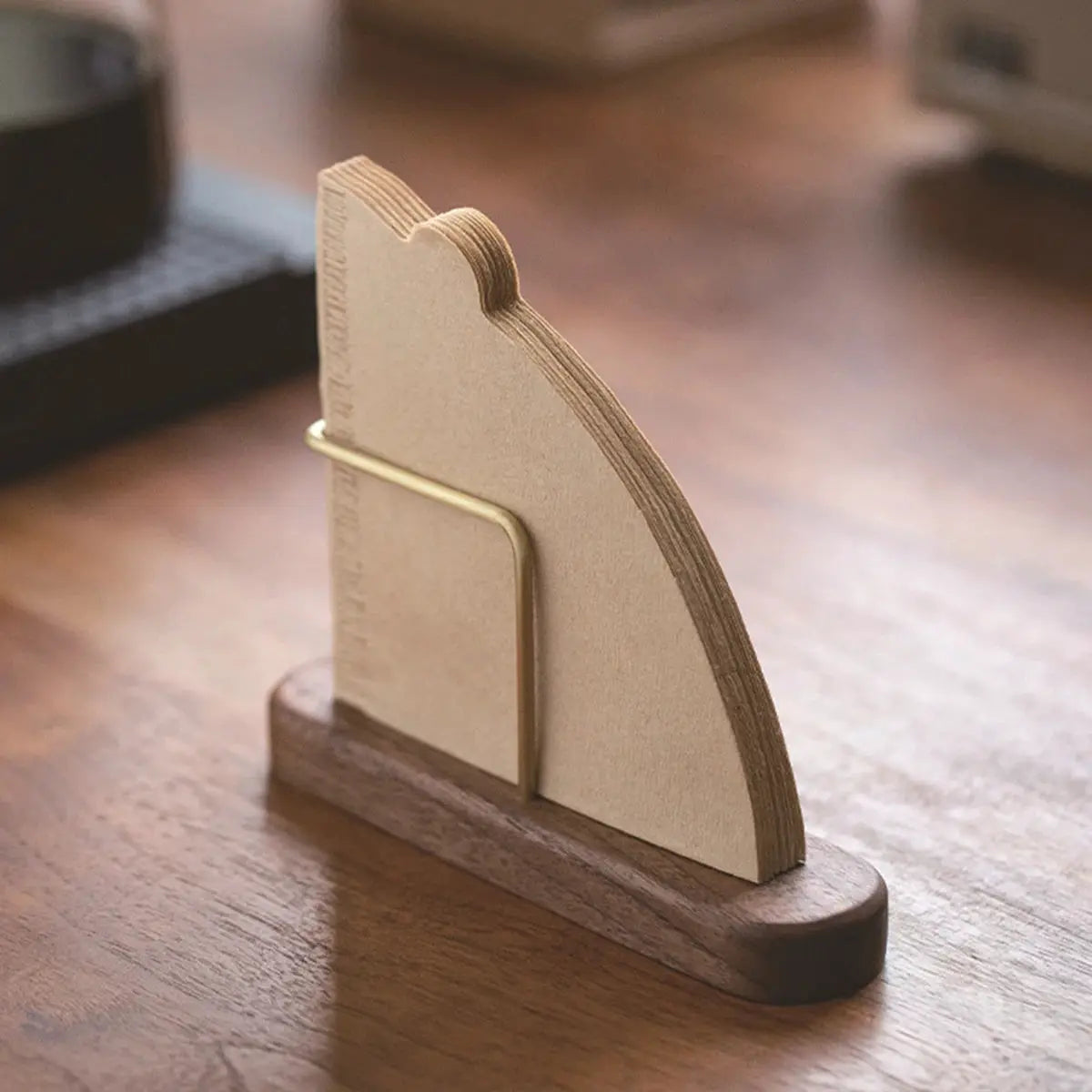EverWood Solid Wood Coffee Filter Paper Holder Vertical Dustproof Storage Rack For Kitchen