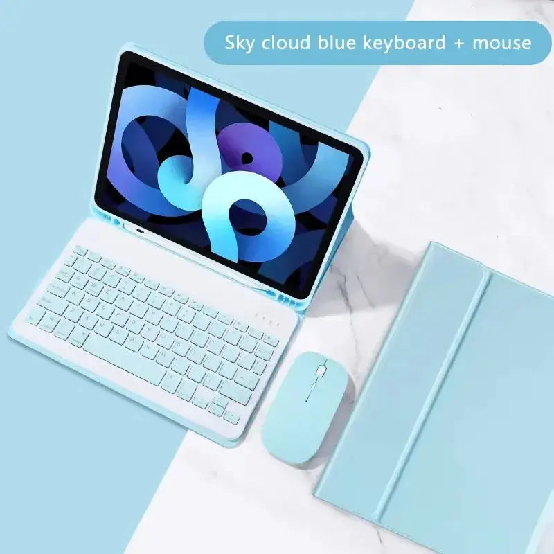 Candy Color Bluetooth Keyboard Case With Magnetic Leather Stand For iPad 10.2 Inch Gen 7 8 9 10 Pro Air Mini 5 6