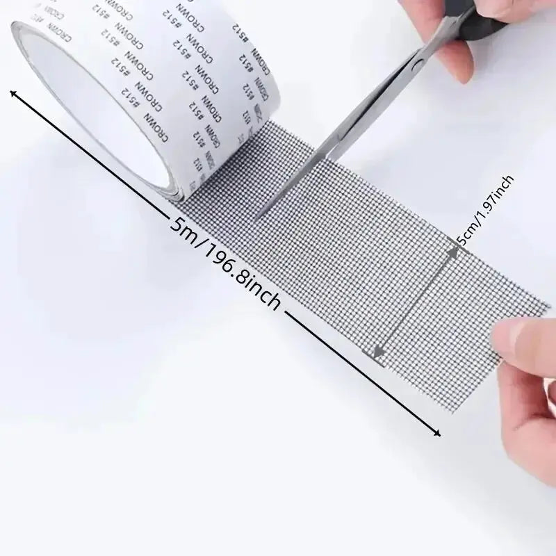 Self Adhesive Window Screen Repair Tape Mesh Patch For Holes And Tears Insect Mosquito Barrier Doors Tent RV