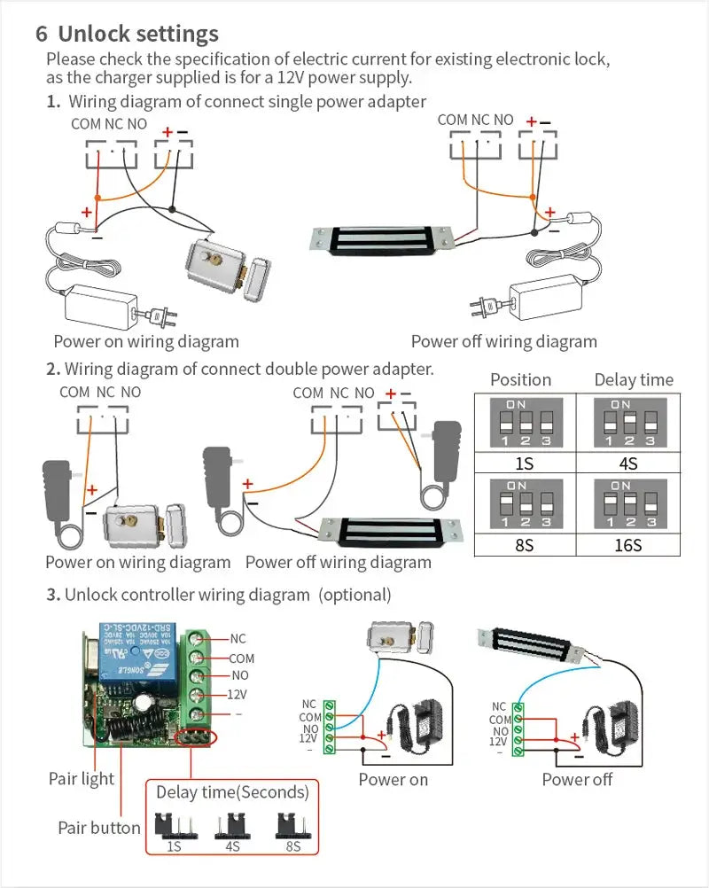 Simples Market Tuya Smart 1080P doorbell camera with RJ45/POE, optional lock/unlock module and wiring diagrams.