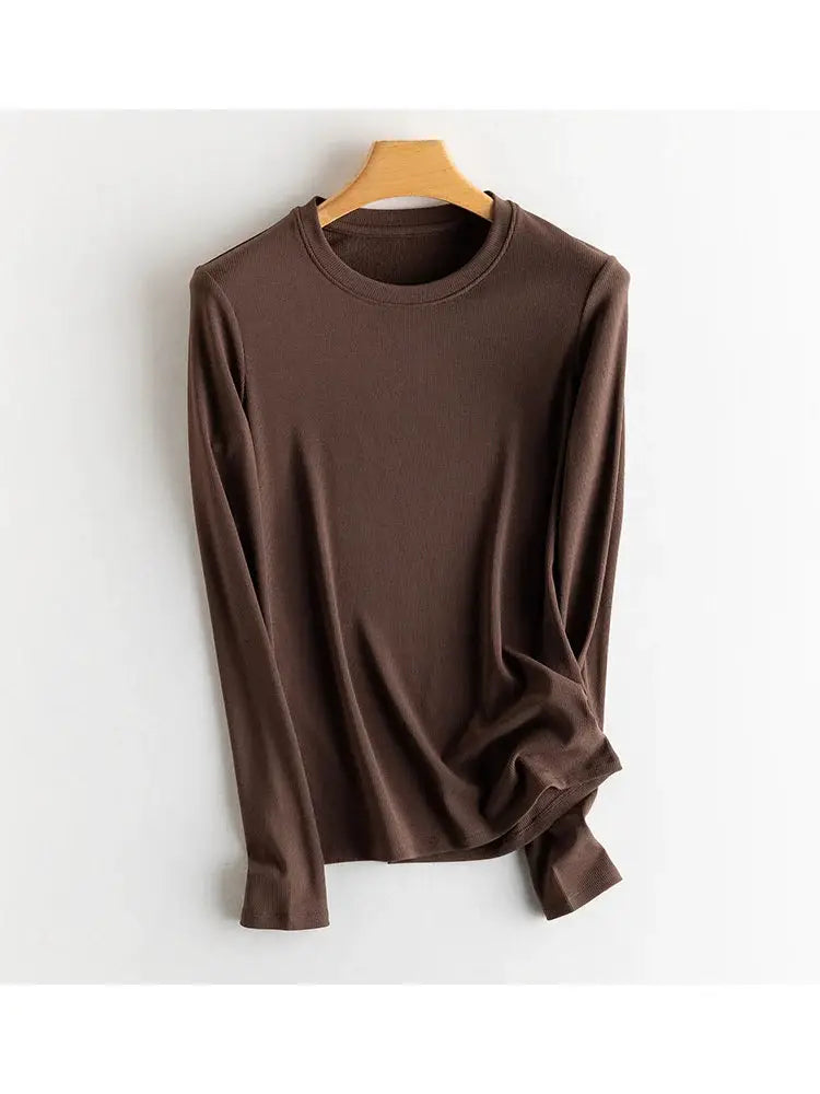 SuyaDream Women Silk Viscose Thermal Base Layer Top With Turtleneck For Warmth And Style