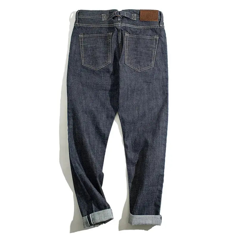 Maden Vintage 14oz Selvedge Denim Jeans Paris Buckle Straight Fit