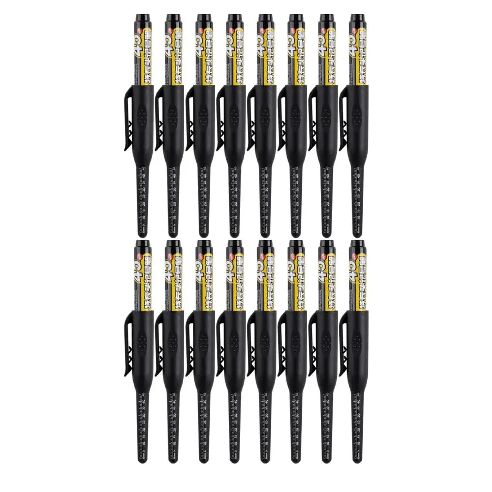 Simples Market 40-pc carpenter marker pen set, white/black/blue/red, 45mm deep-hole, waterproof long-nib for woodworking