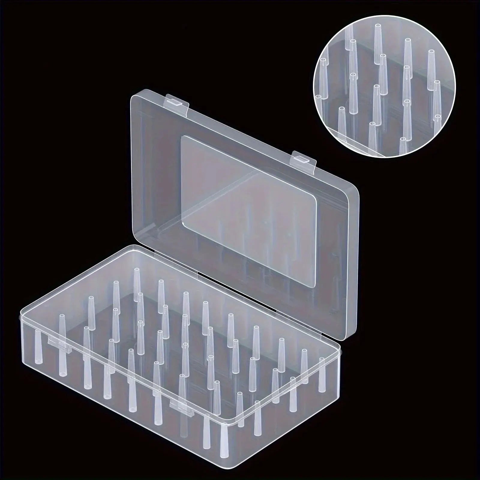 42 Roll Sewing Thread Storage Box Transparent PP Plastic Embroidery Organizer Portable Large Capacity