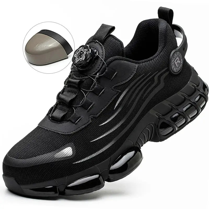 Indestructible Steel Toe Safety Shoes For Men With Slip Resistant And Abrasion Resistant Outsole Work Sneakers