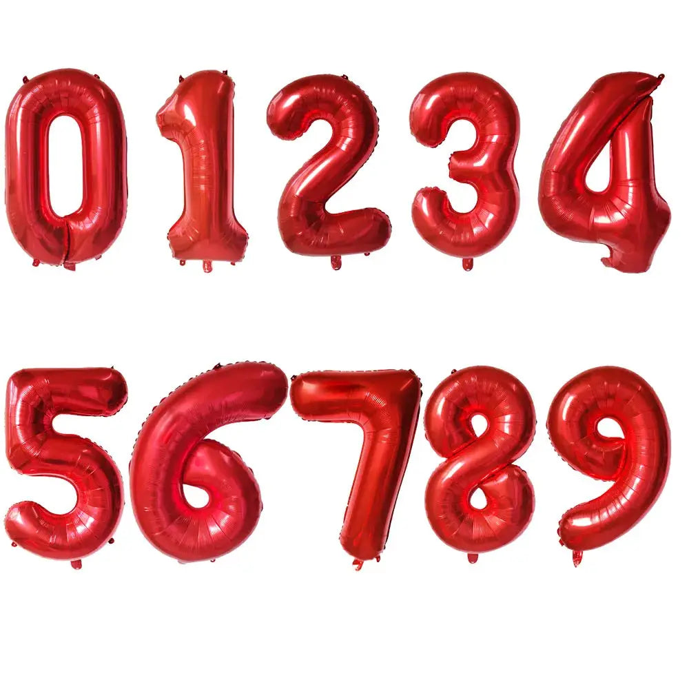 32 Inch Purple Number Balloons Foil For Birthday Party Decoration 1 2 3 Years Old