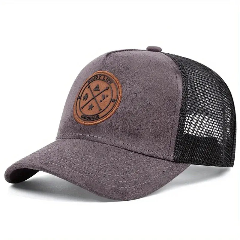 Summer Mesh Baseball Cap For Women And Men ENJOY LIFE Patch Snapback Breathable Unisex Street Hip Hop Trucker Cap