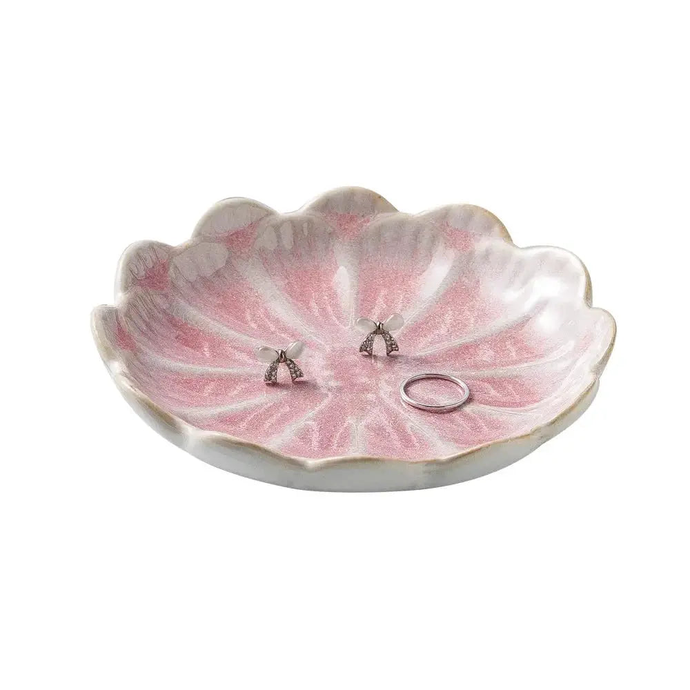 Creative Minimalist Ceramic Lotus Jewelry Tray And Snack Flavor Dish
