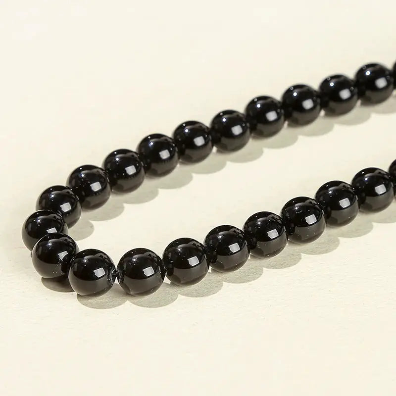 4mm 6mm 8mm 10mm Natural Stone Black Obsidian Beads Polished Round Loose Spacer Beads For Jewelry Making DIY Necklace