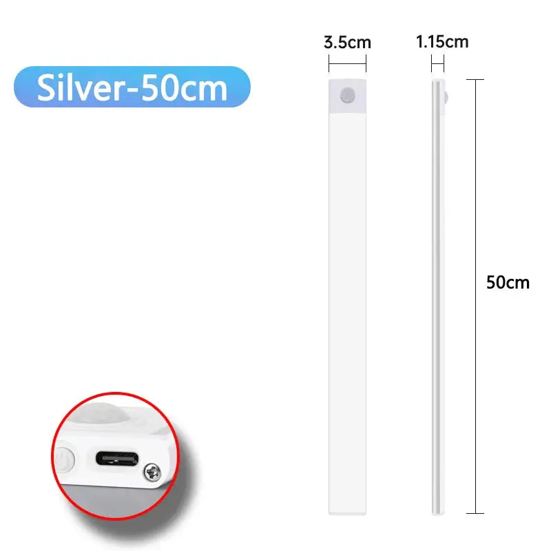 LumaLux USB Rechargeable Motion Sensor LED Cabinet Light With Three Color Temperatures Auto On Motion Activation