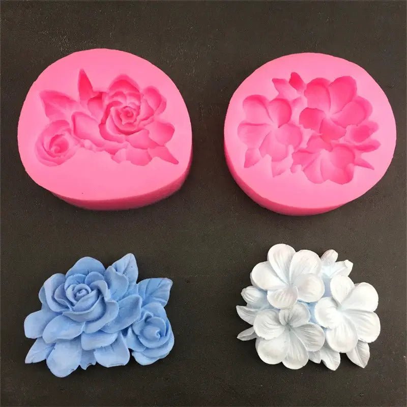Frangipani Gardenia Flower Silicone Candle Mold For DIY Soap Soy Wax Scented Candles Plaster Ornaments Molds Home Decor - Simples Market