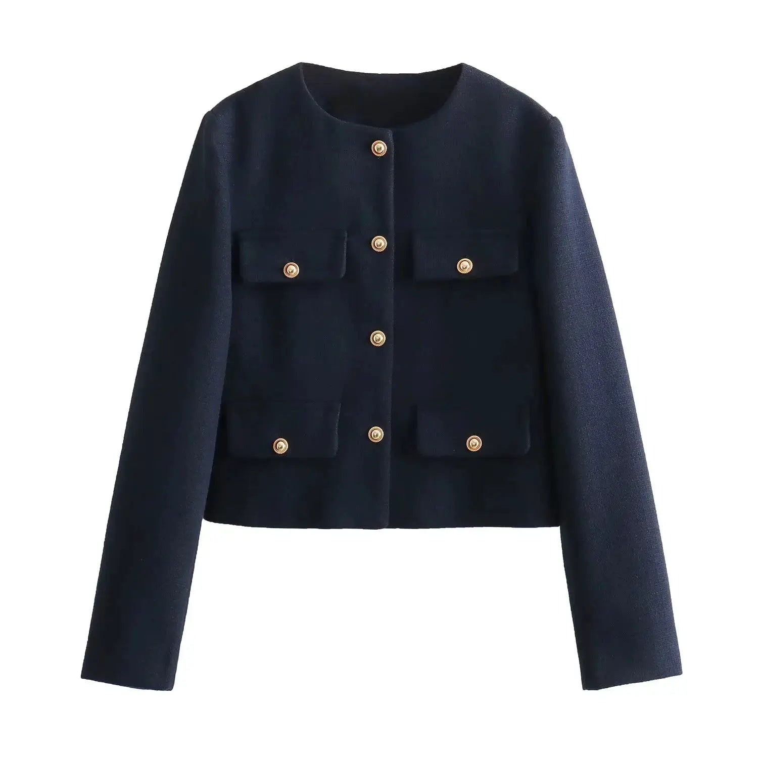 HXAO Autumn Long Sleeve Cropped Jacket Demi Season Layering For Casual Elegant Style