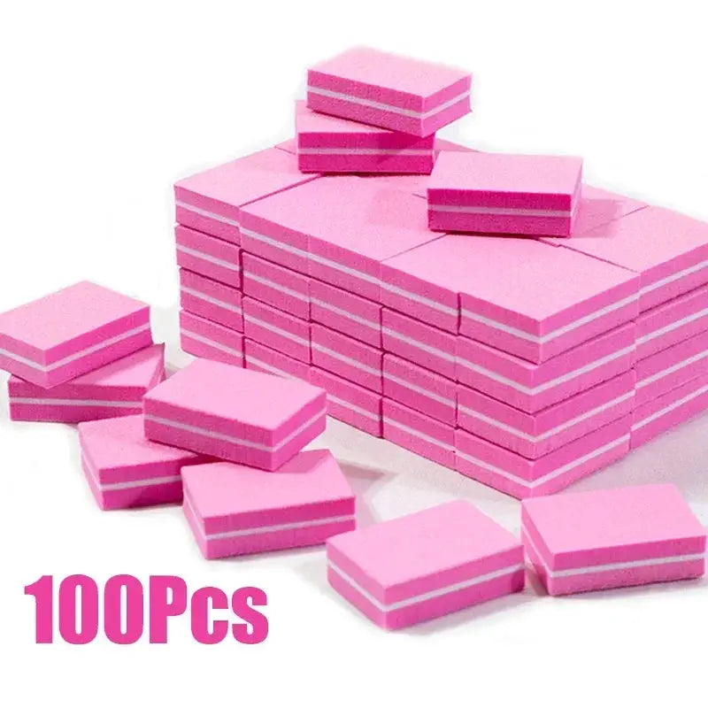 10 To 100 Pcs Mini Buffing Sanding Files Block For Manicure Pedicure Nail Art Buffer Polish Tools