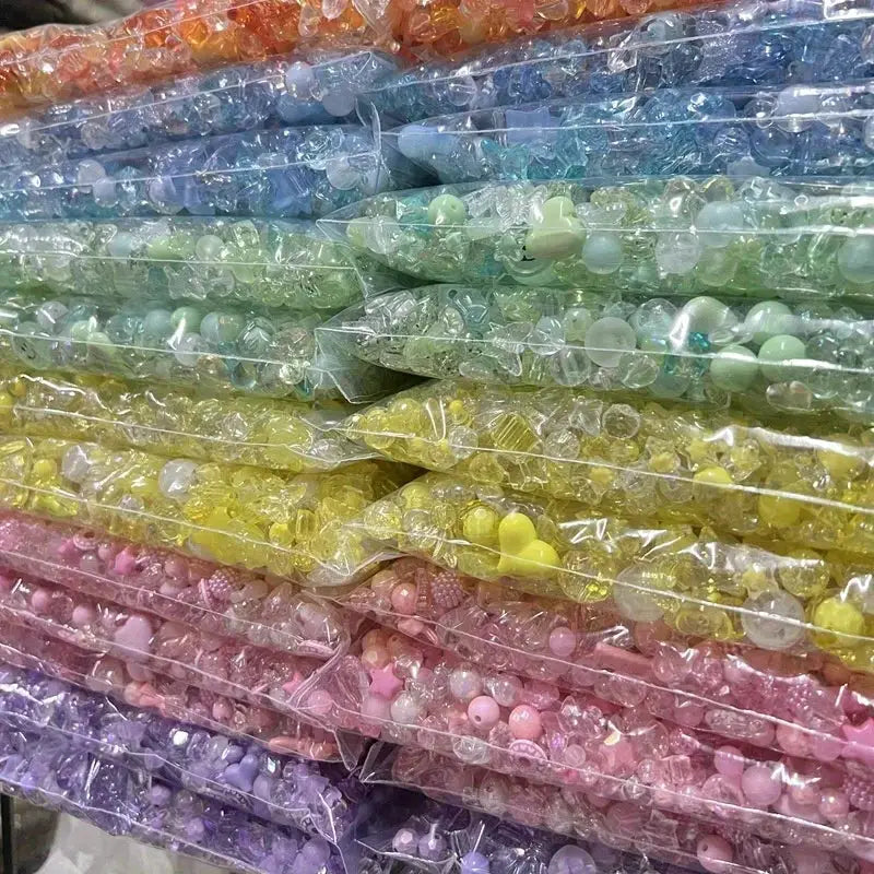 50g Mixed Color Acrylic Loose Beads Pack for DIY Jewelry Making Accessories for Bracelets and Necklaces