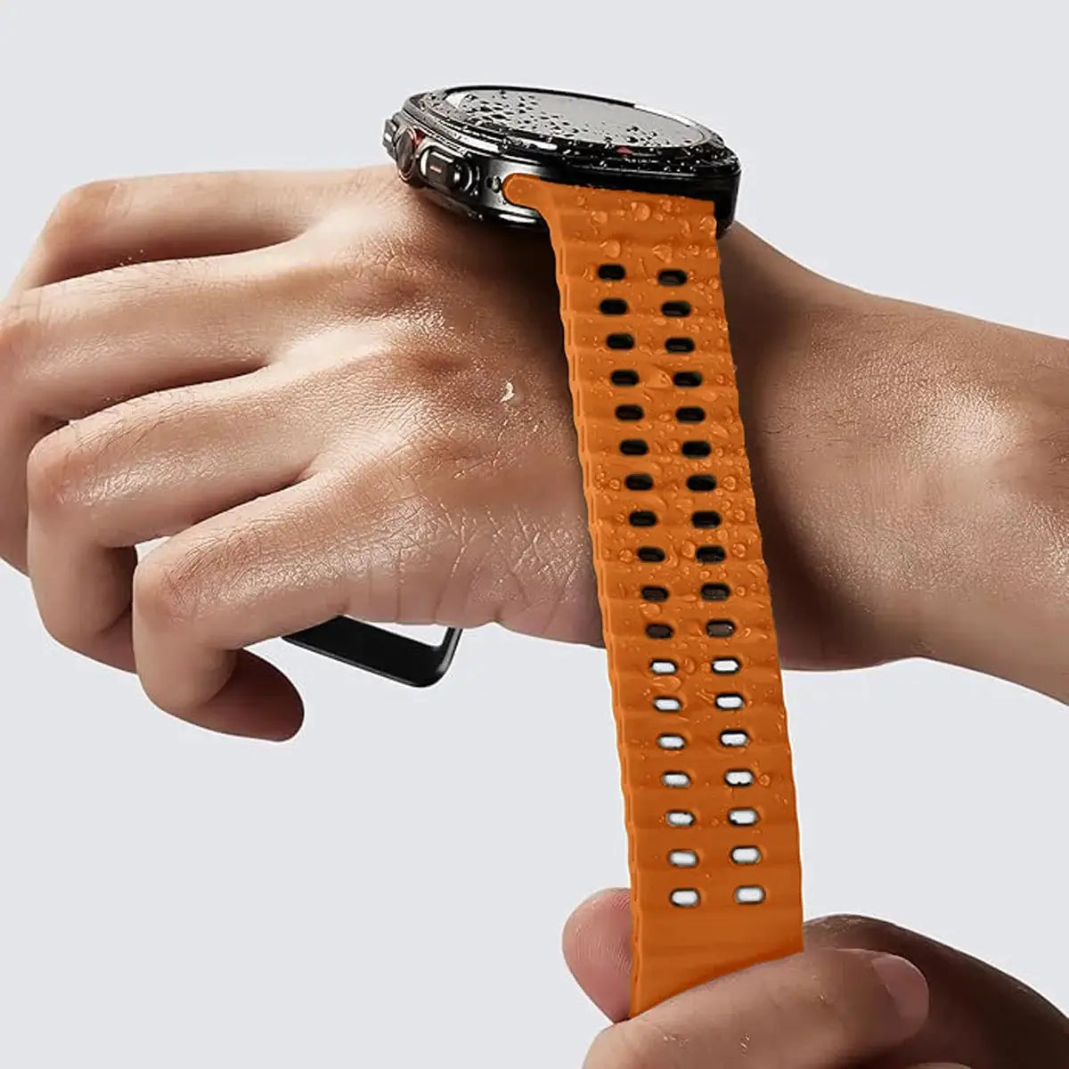 NEW Marine Silicone Strap For Samsung watch ultra 47mm Bracelet No Gaps Sport two-tone Band for Galaxy 8 ultra watchband 2030
