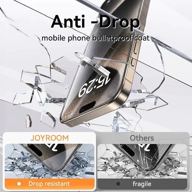 Joyroom HD Glass Screen Protector For iPhone 17 16 15 Pro Max Full Coverage Tempered Glass With Clear Touch