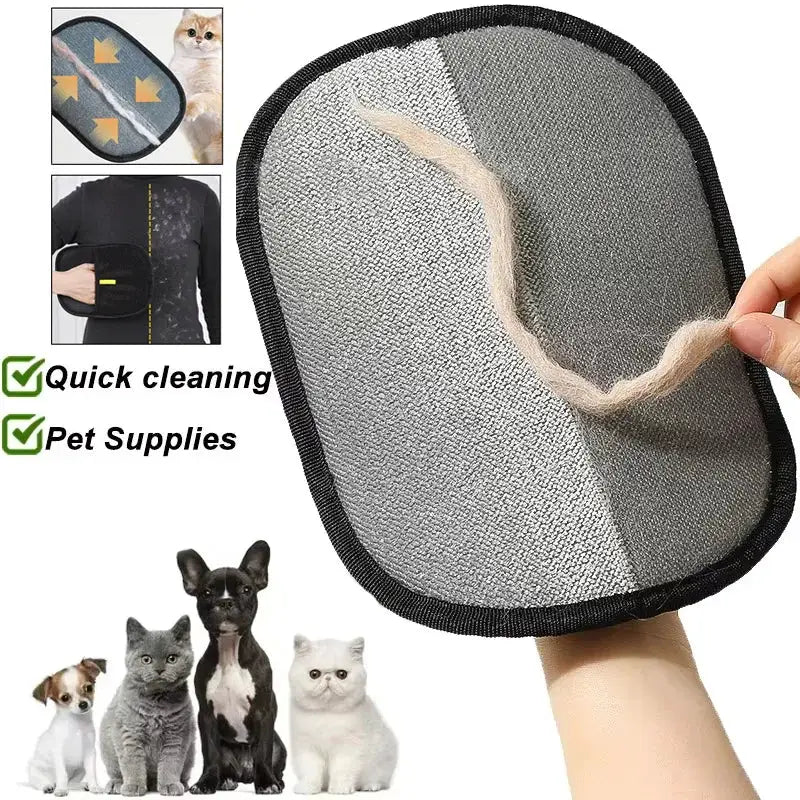 Pet Hair Remover Gloves Portable Washable For Clothes Hair Dehairing Tool Pet Cleaning Accessories