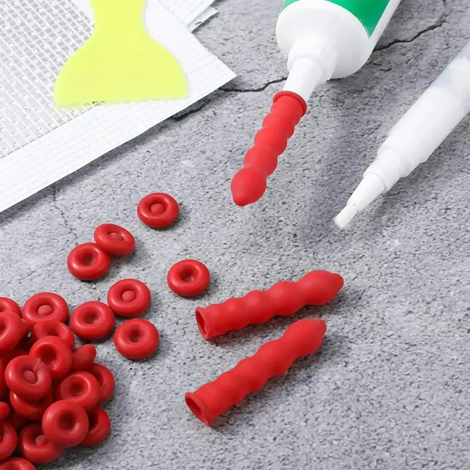 Red Caulk Cap Seal for Caulking Tubes and Glue Bottles Keeps Freshness Extends Life Quick Application