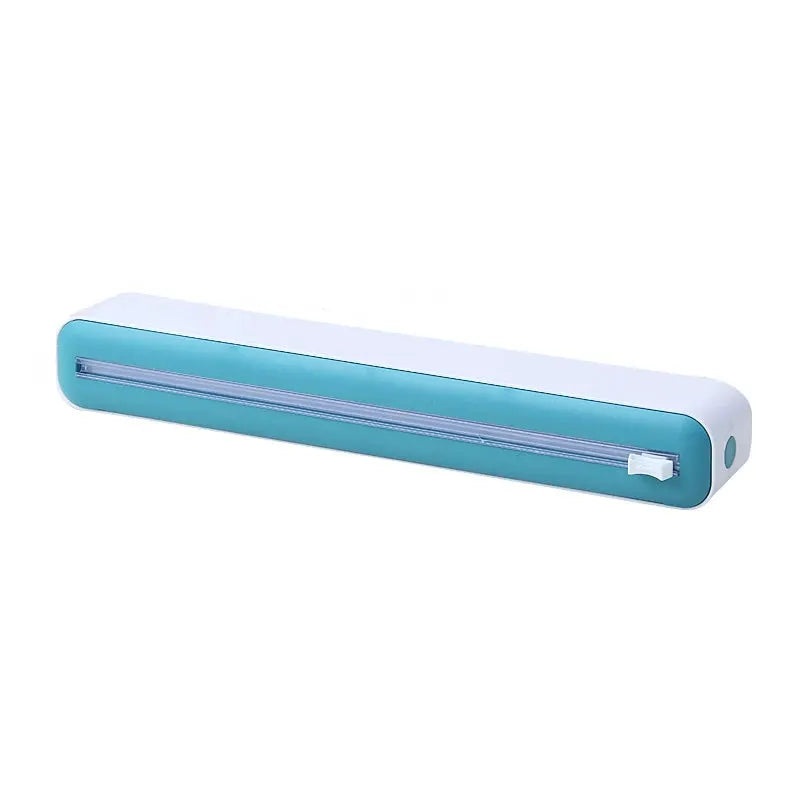 Kitchen Cling Film Cutter With Suction Base Mount For Easy Plastic Wrap Dispensing On Refrigerator
