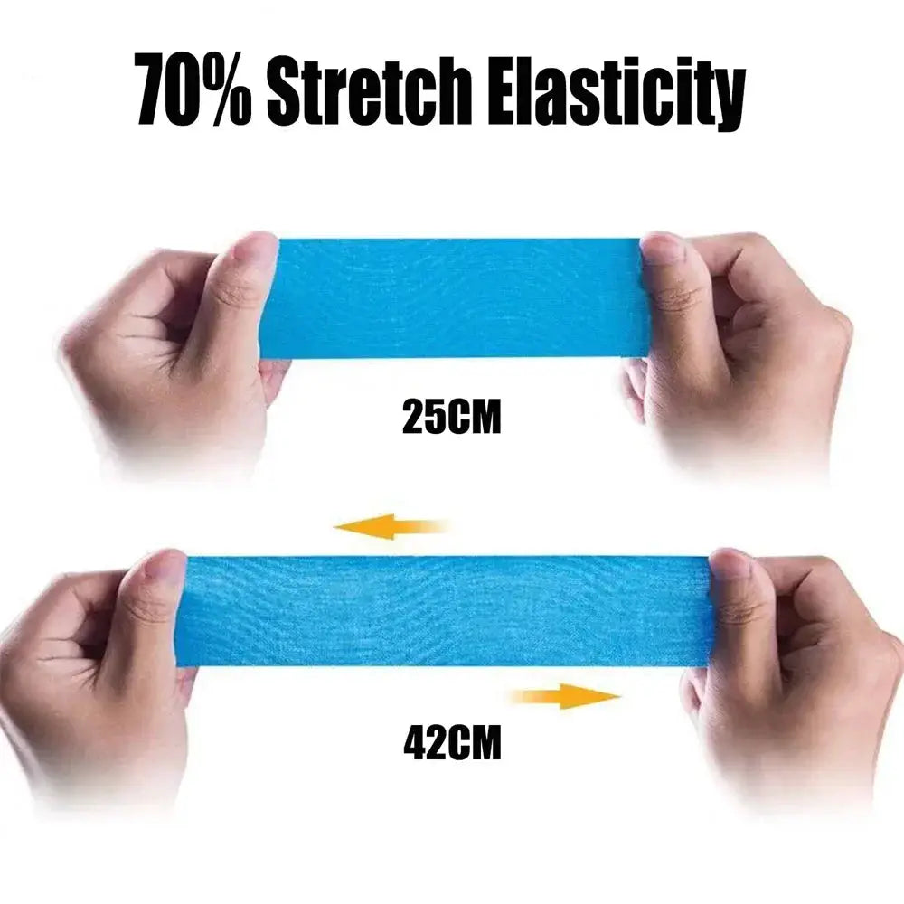 Kinesiology tape Simples Market blue elastic waterproof tape, 20 precut strips