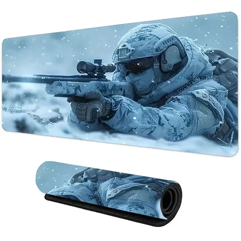 Grim Reaper Gaming Mouse Pad Hooded Skull Sniper Stealth Design Non Slip Rubber Base Desk Mat For Horror Esports PC
