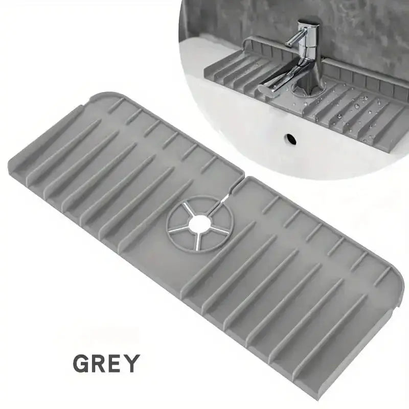 Silicone Faucet Mat Dish Soap Sponge Holder for Sink Countertop Drying Mat Splash Guard Drain Pad