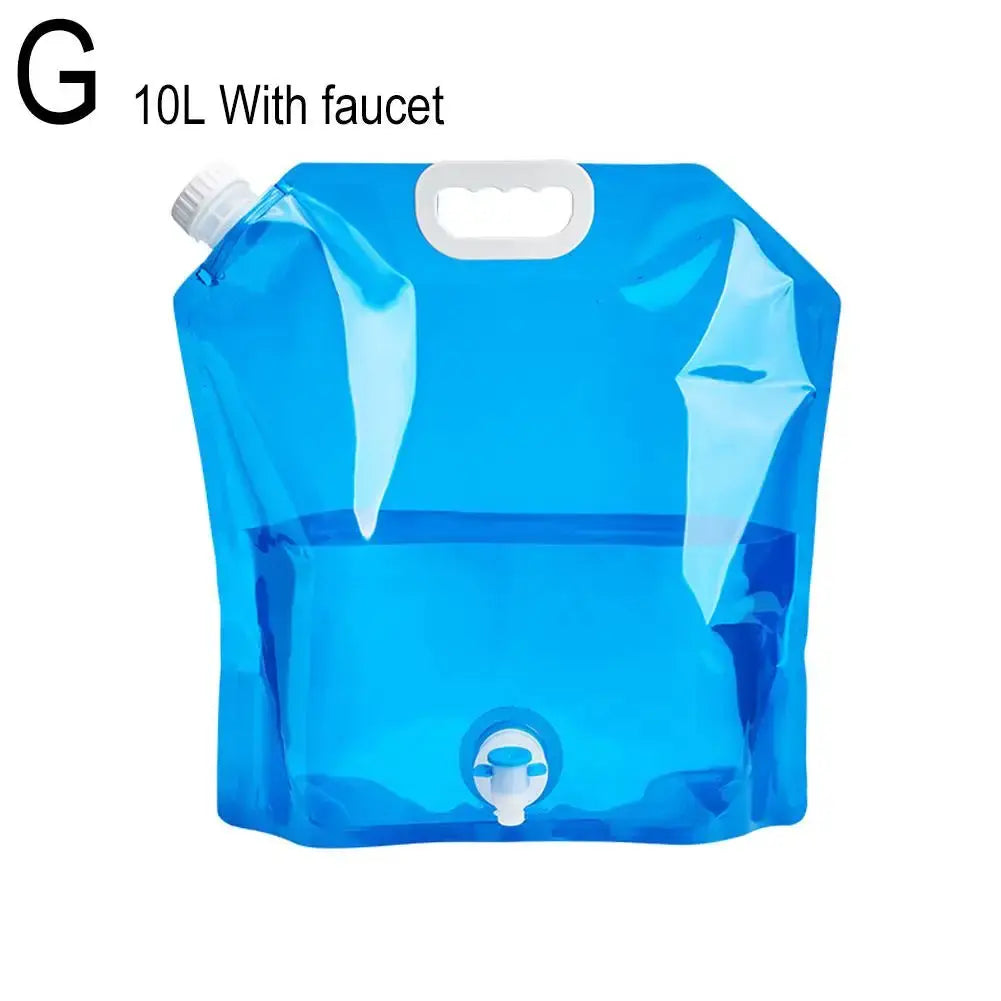 Portable Camping Water Bag 5L And 10L Foldable Water Container Lightweight For Outdoor Travel