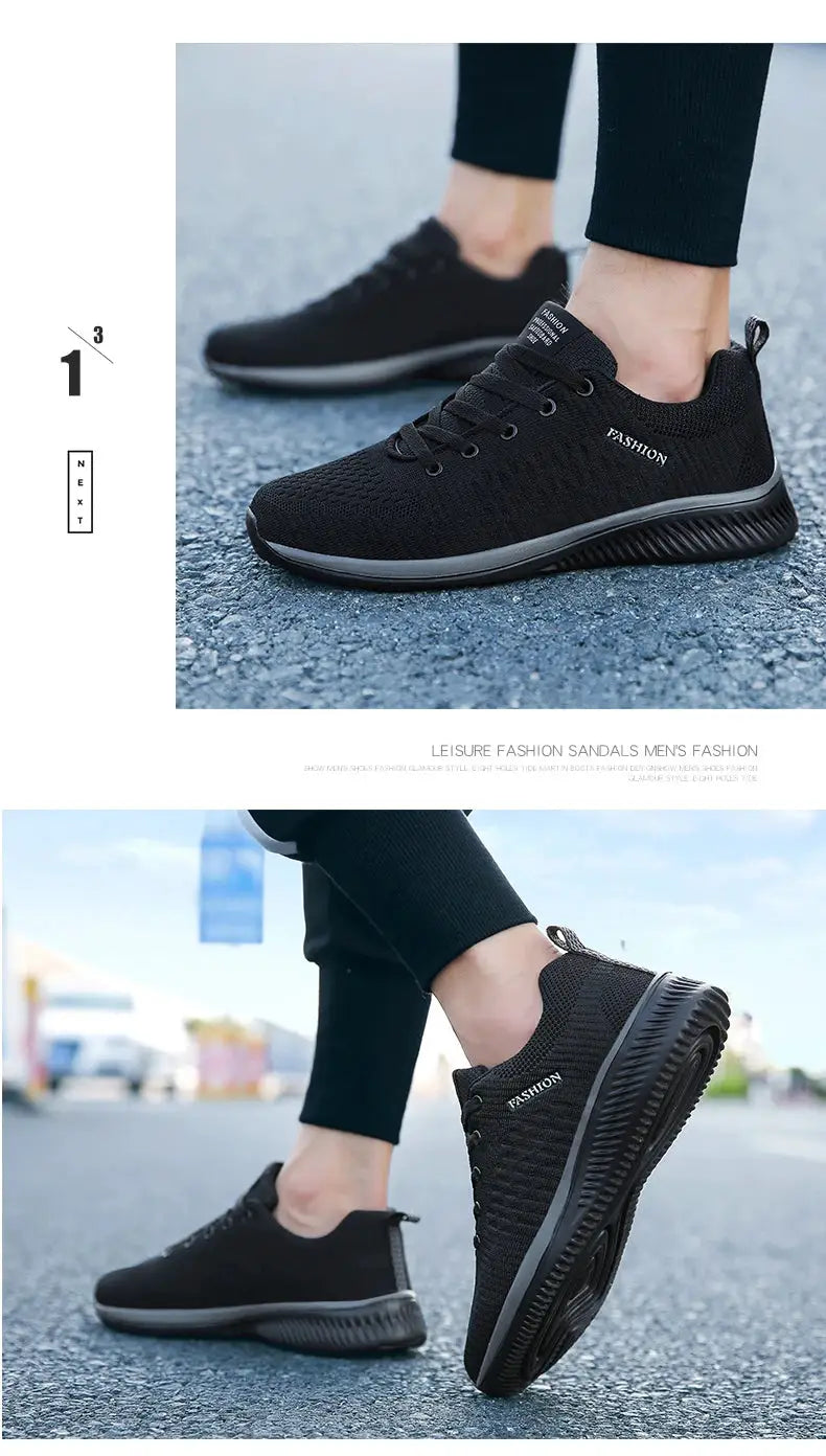 Mens Lightweight Running Shoes Breathable Comfortable Walking Sneakers