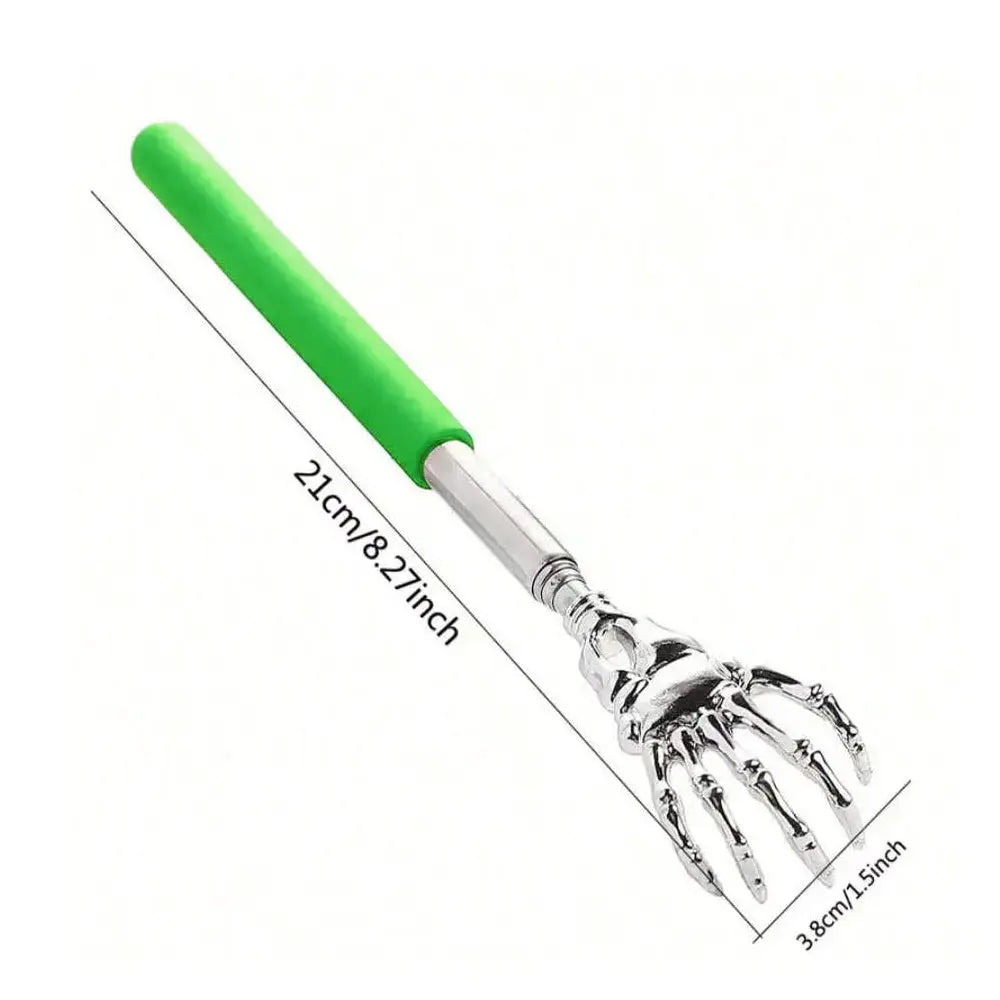 Portable Extendable Back Scratcher Stainless Steel Telescoping Massager For Humans And Pets With Rubber Grip