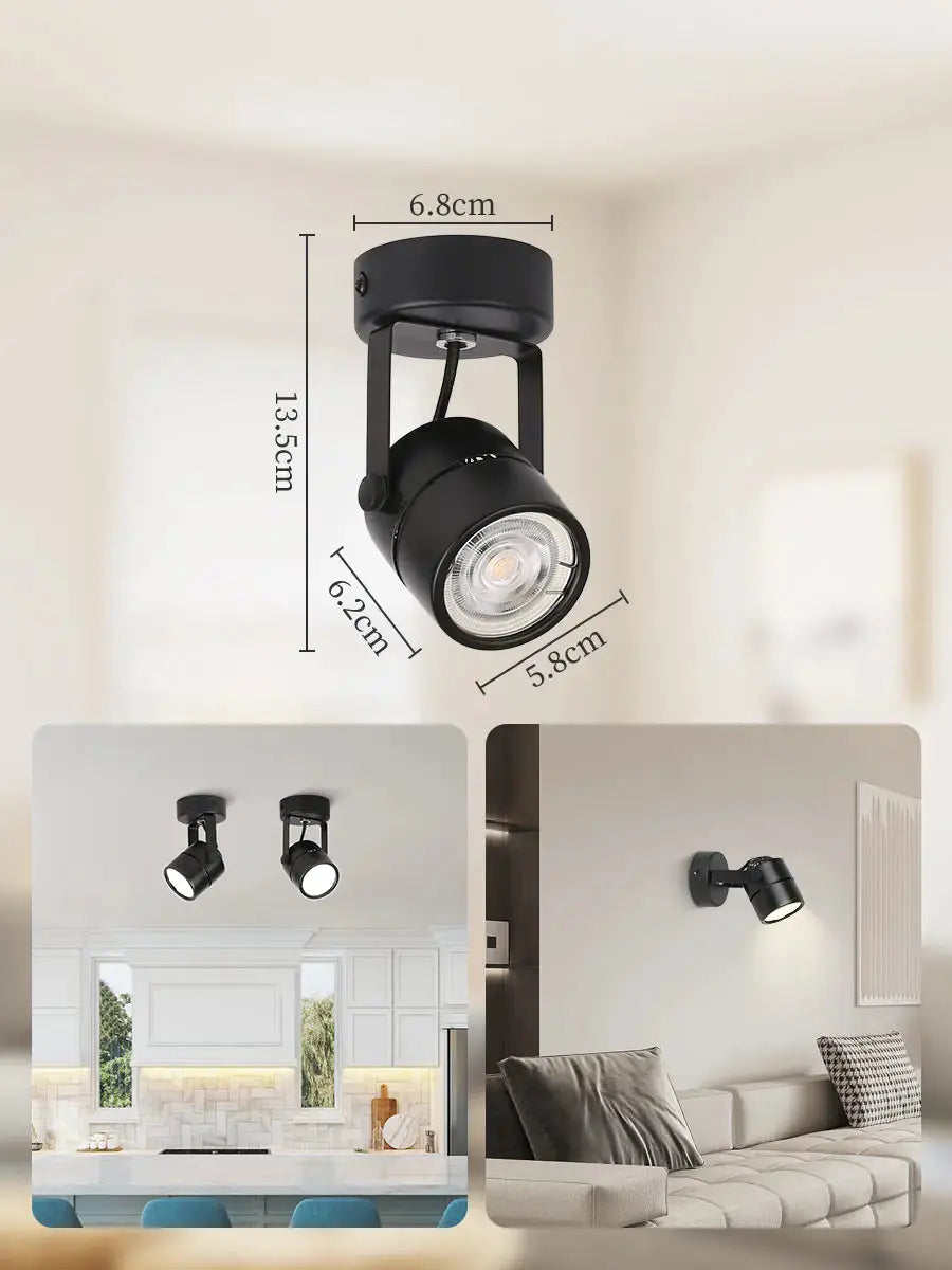 LED ceiling spot lamp by Simples Market, black metal GU10 spotlight for hallway and home decor