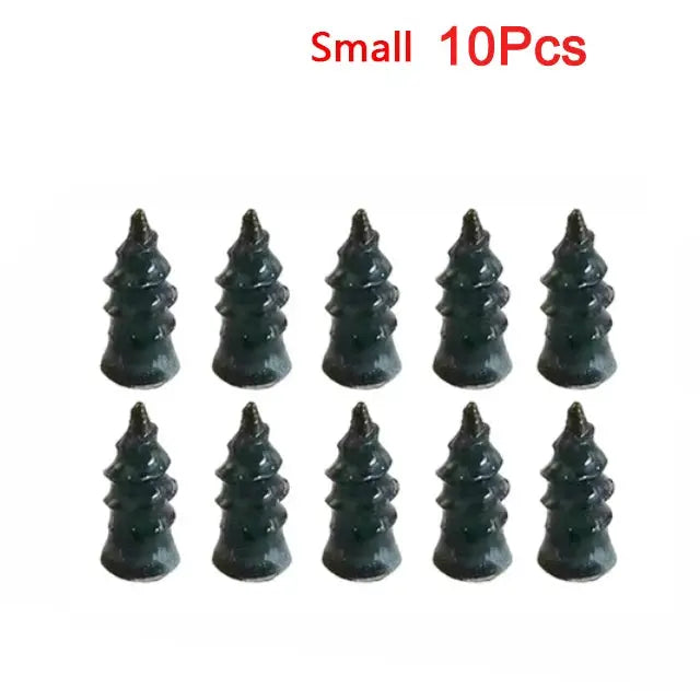 Tire repair rubber plugs set, 10 pieces, black, for cars, trucks, tractors and motorcycles
