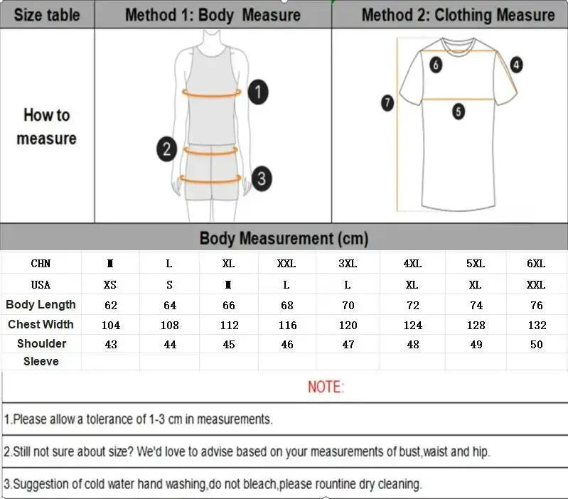 Men's outdoor cargo vest by Simples Market - size chart with body measurements and chest width for multiple sizes