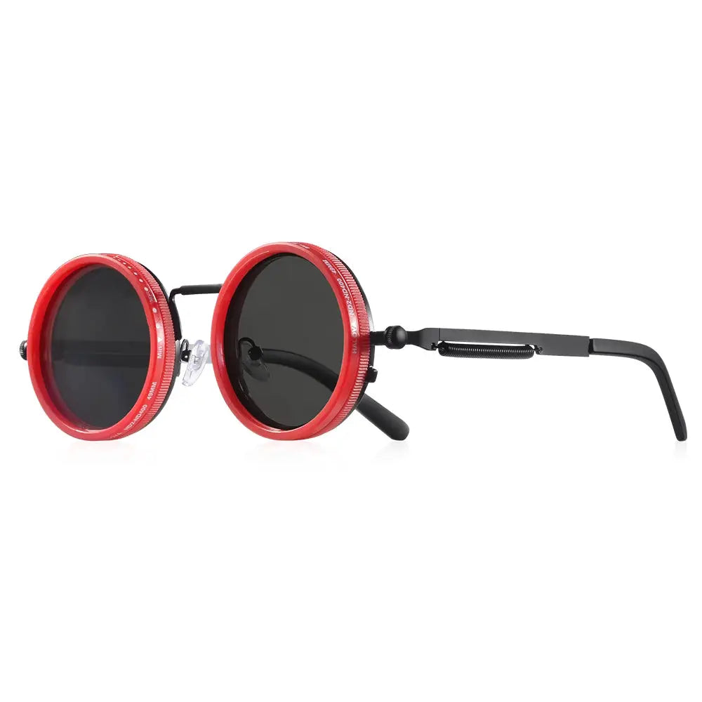 CRIXALIS Polarized Round Sunglasses With Adjustable Dimming ND9 UV400 Unisex Retro Punk Outdoor Fishing Eyeglasses
