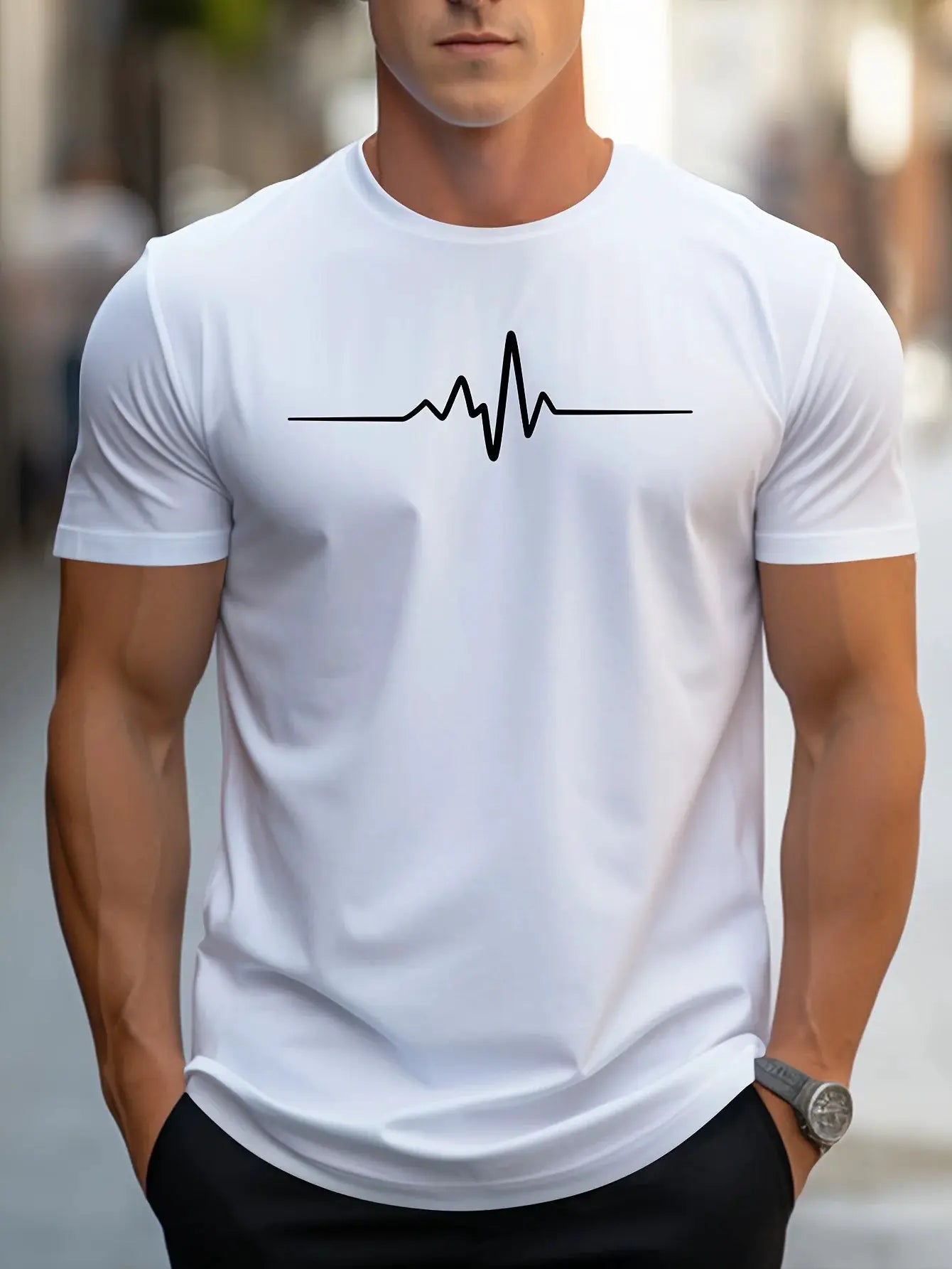 Men's 100 Percent Cotton Graphic Print Short Sleeve Round Neck T Shirt Summer Casual Top