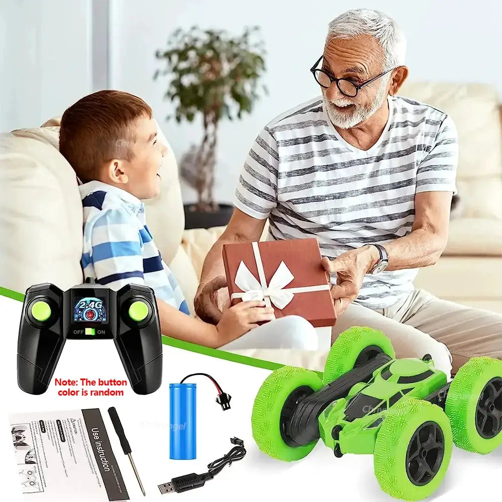 RC Stunt Car Double Sided Flip 360 Degree Rotation Off Road Drift Remote Control Car For Kids And Adults