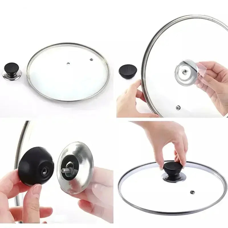 Universal Pot Lid Handle Covers Four Piece Interchangeable Knobs For Pressure Cookers And Cookware
