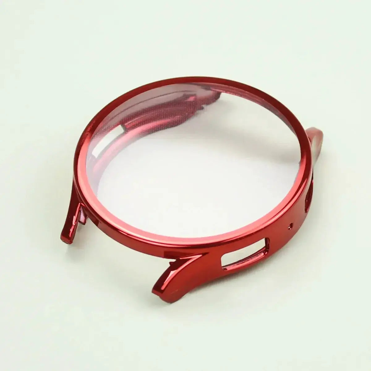 Full-cover TPU case for Samsung Galaxy Watch 40/44mm, red with clear screen protector